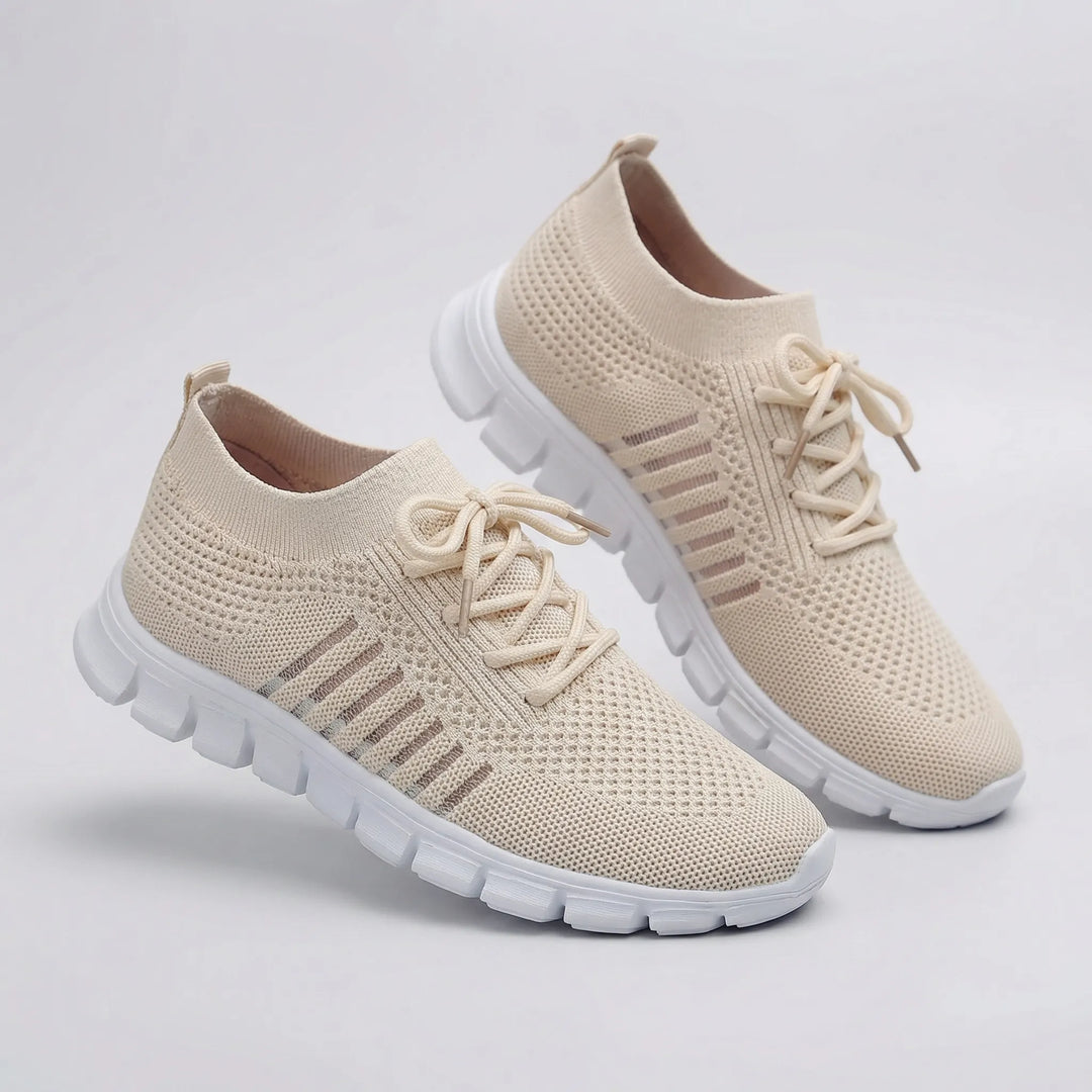 Stridewyn - Lace-Up Knit Sneaker For Women