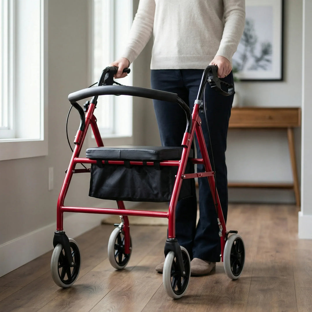 Strollex - 4-Wheel Rollator Walker With Seat