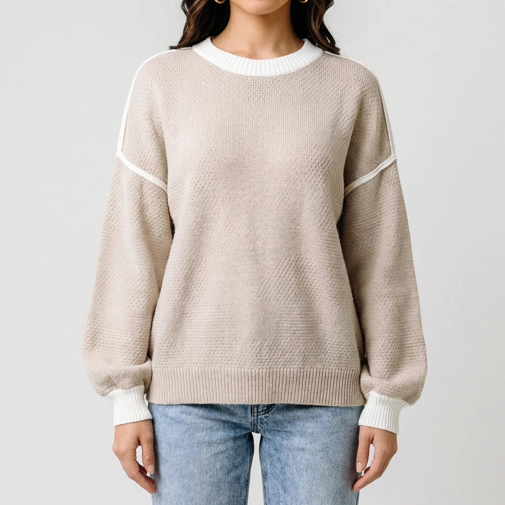 Struxe - Oversized Colorblock Knit Pullover