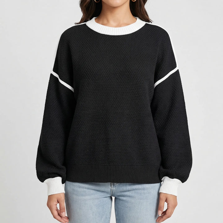 Struxe - Oversized Colorblock Knit Pullover