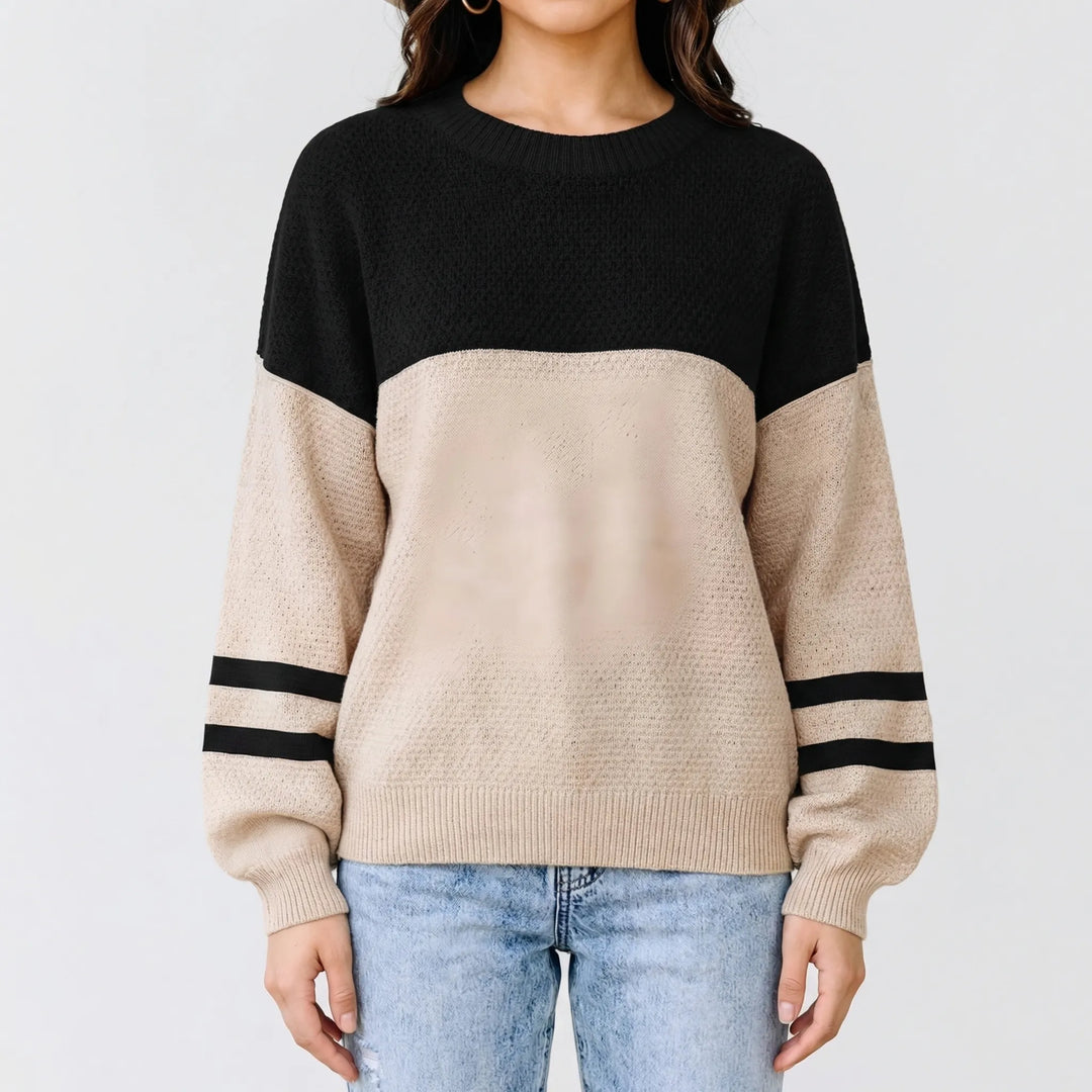 Struxe - Oversized Colorblock Knit Pullover