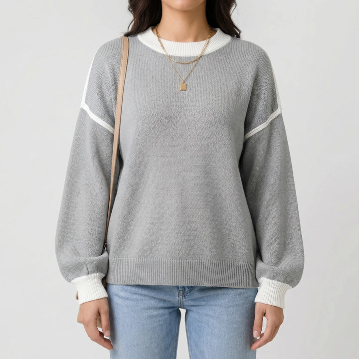 Struxe - Oversized Colorblock Knit Pullover