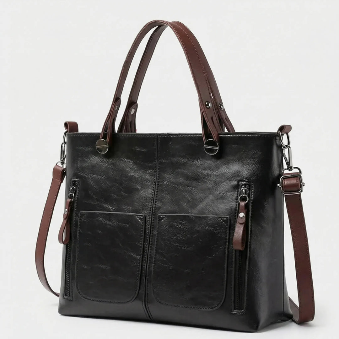 Struxen - Structured Top-Handle Shoulder Bag