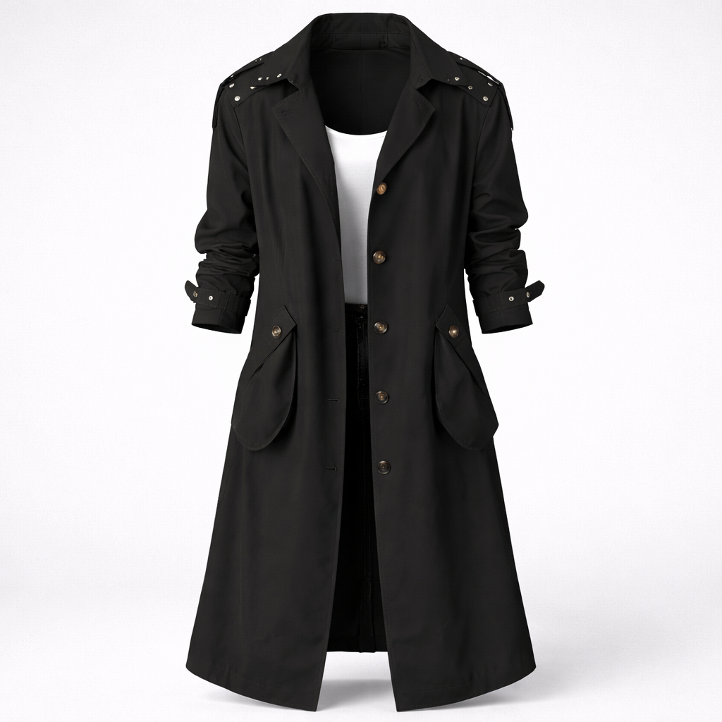 Kvinnors Trench Coat med Huva