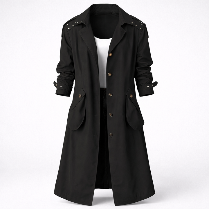Kvinnors Trench Coat med Huva