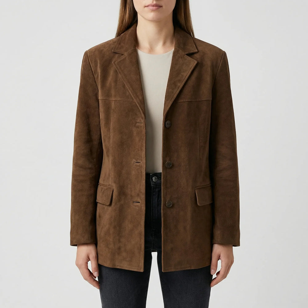 Suedova - Classic Regular-Fit Suede Jacket