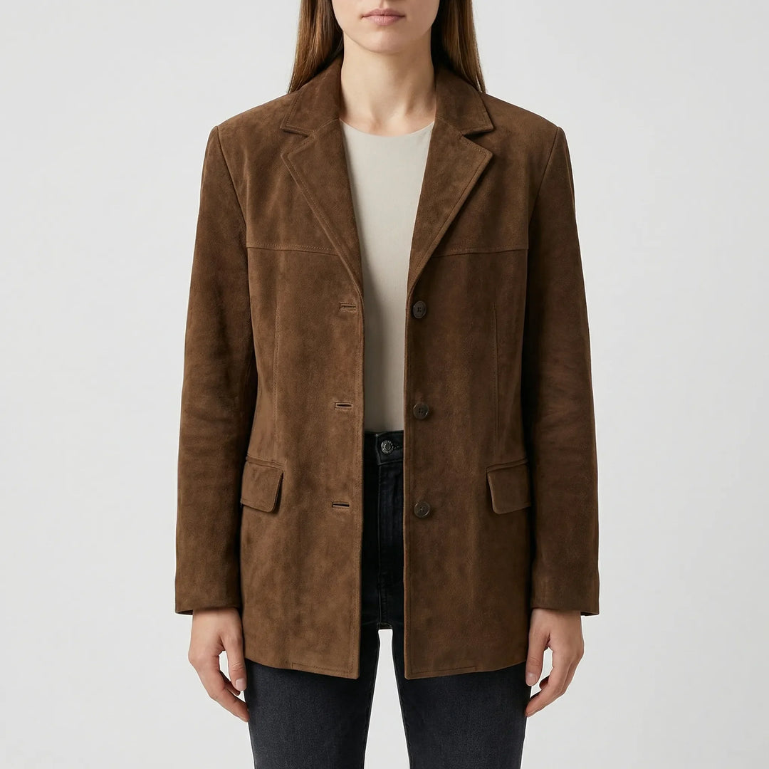 Suedova - Classic Regular-Fit Suede Jacket