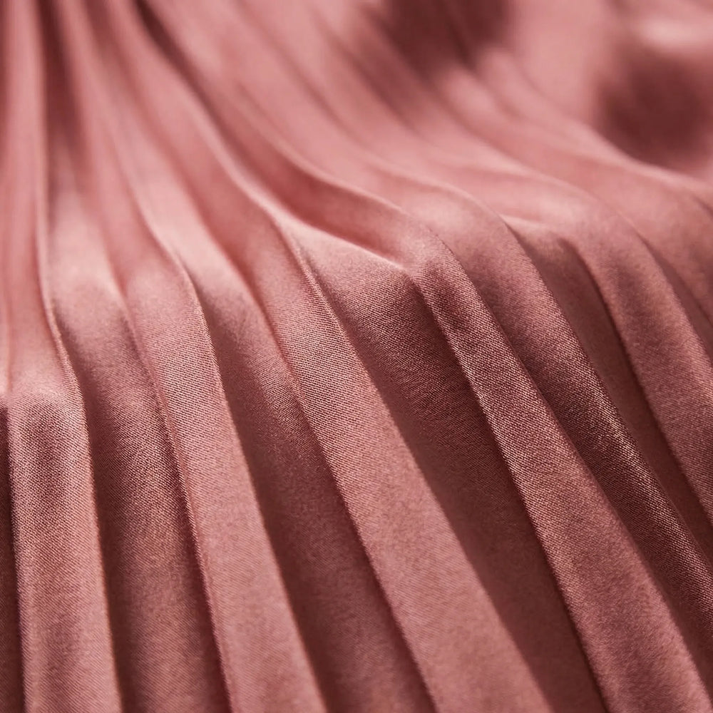 Sylvenne - Sleeveless V-Neck Pleated Midi Dress