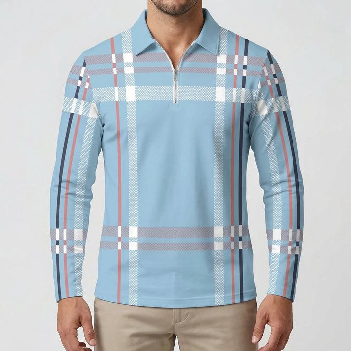 Tarnovex - Plaid Print Pullover Hoodie For Men