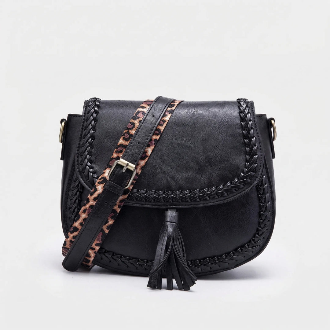 Tassova - Tassel-Detail Saddle Shoulder Bag