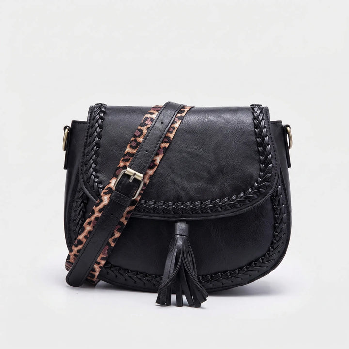 Tassova - Tassel-Detail Saddle Shoulder Bag