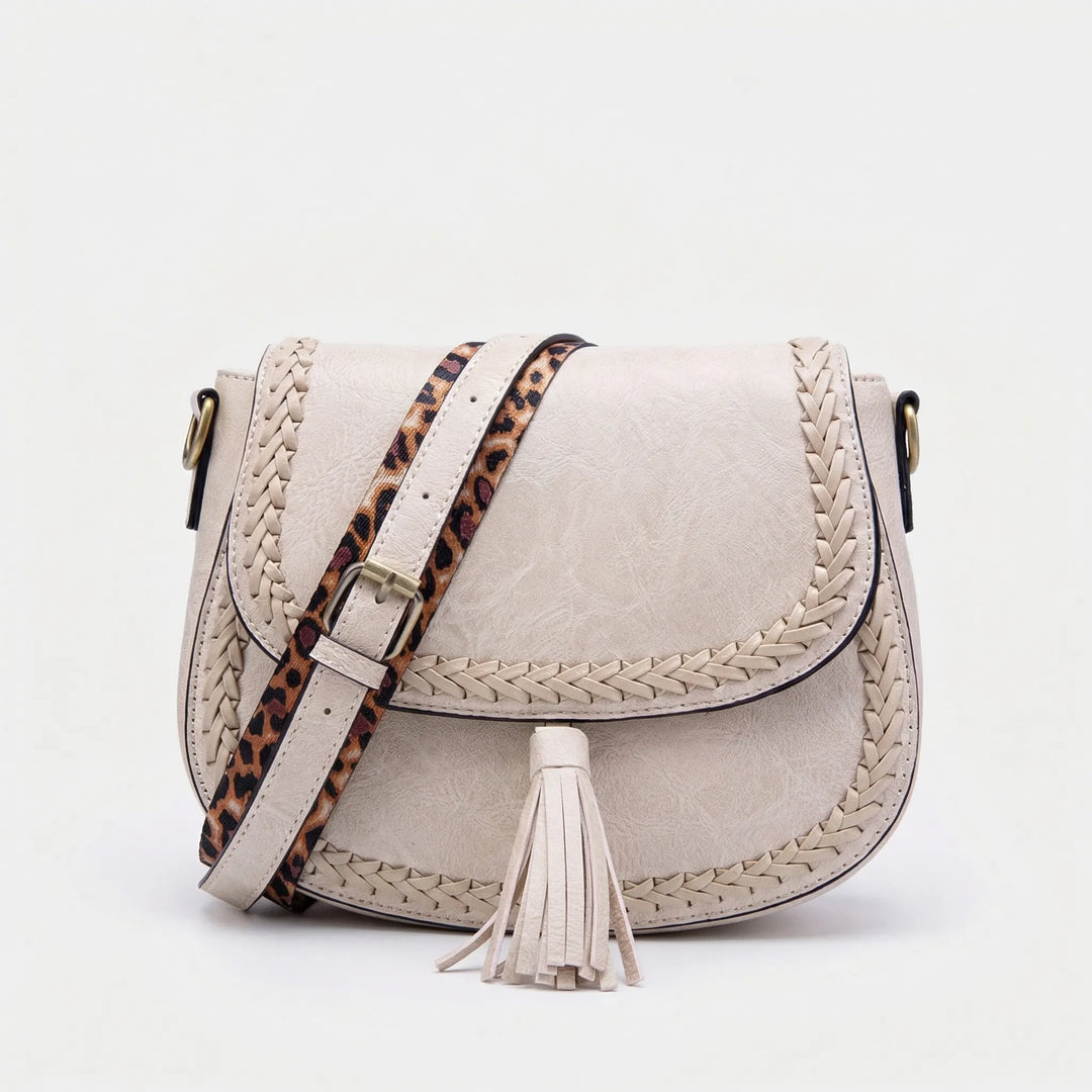 Tassova - Tassel-Detail Saddle Shoulder Bag