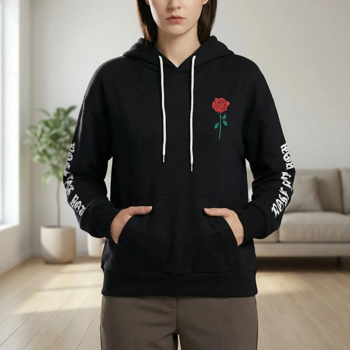 Thornveil - Rose Graphic Pullover Hoodie
