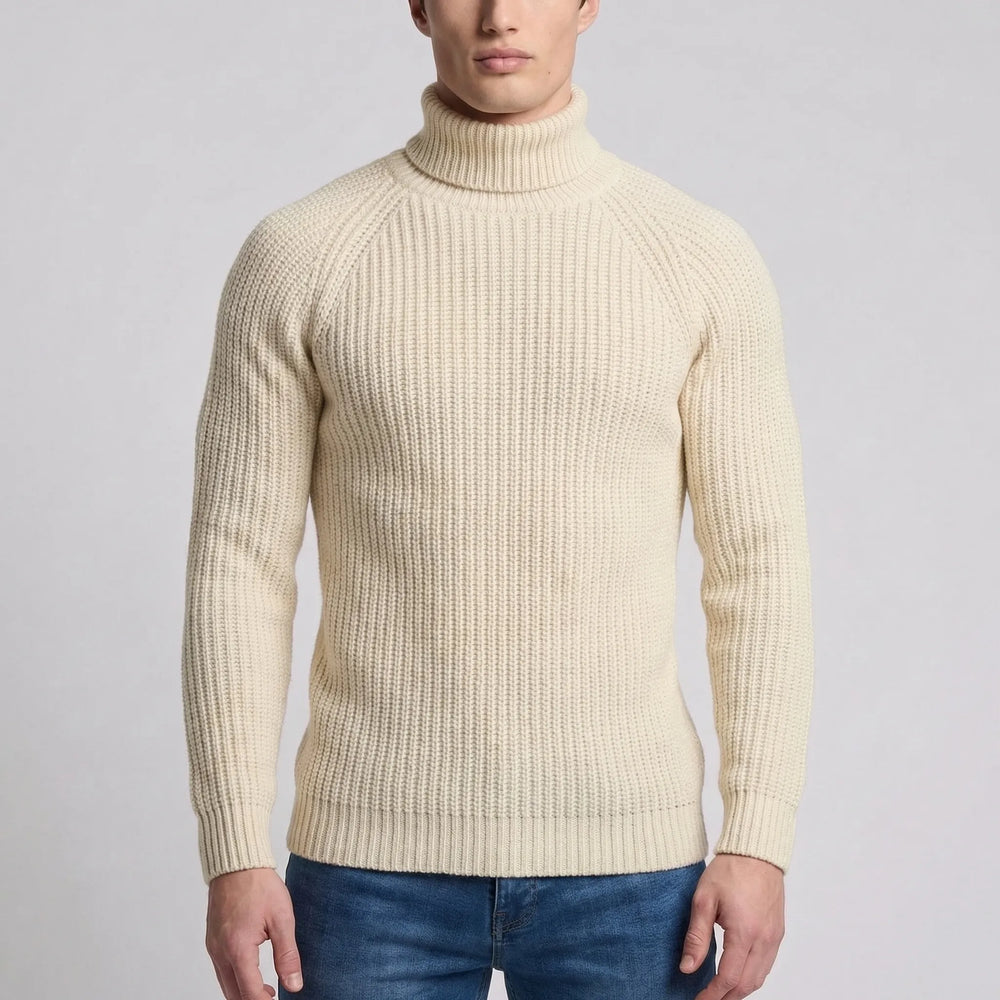 Tolveck - Ribbed Turtleneck Knit Sweater