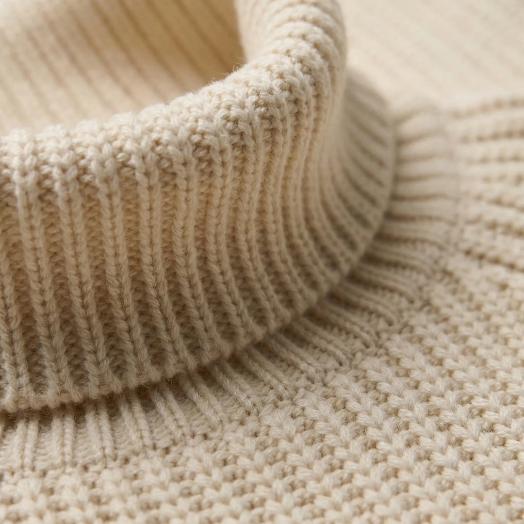 Tolveck - Ribbed Turtleneck Knit Sweater