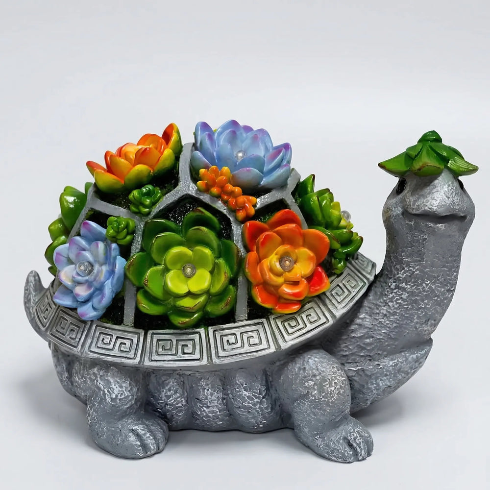 Tortuvia - Solar-Powered Turtle Garden Statue Light