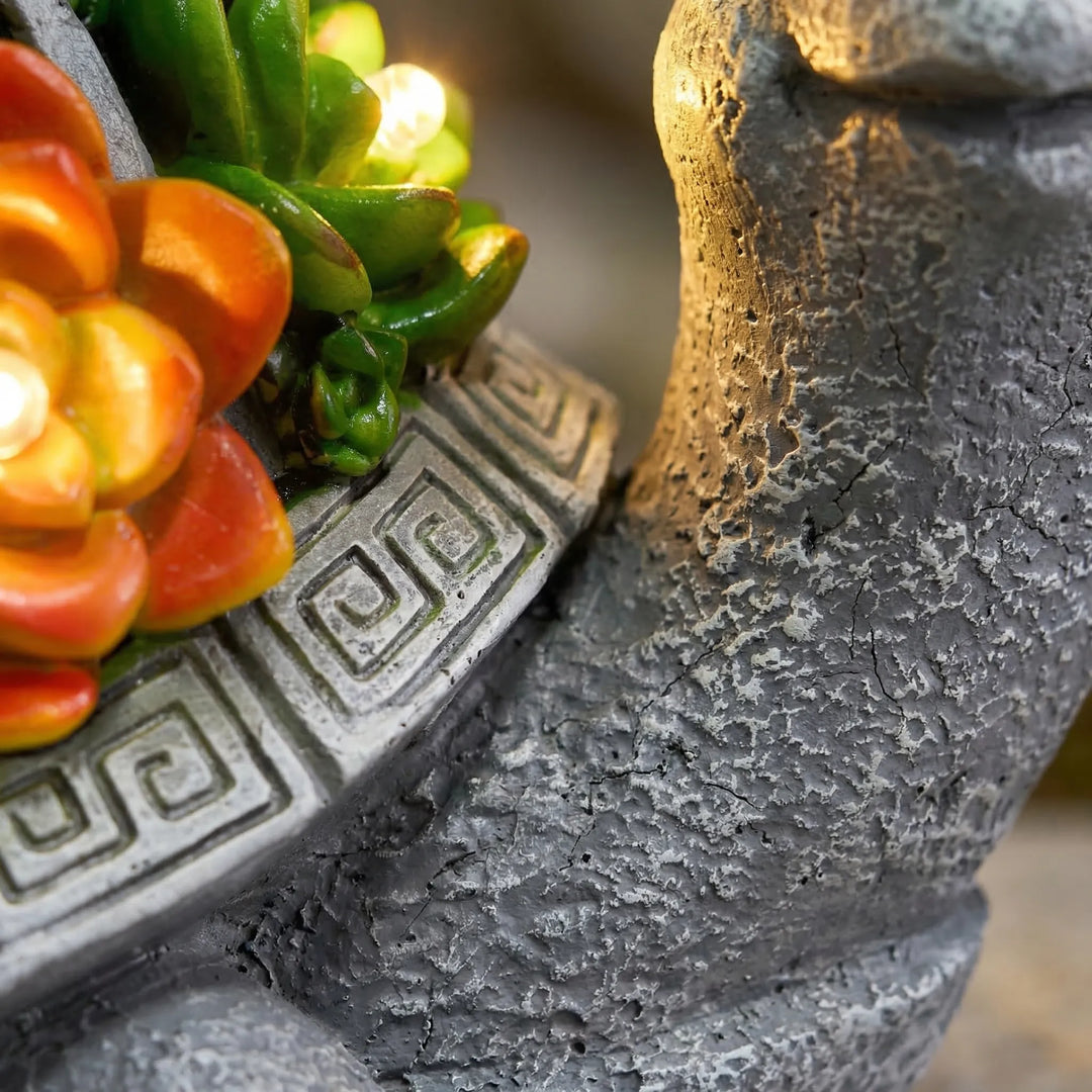 Tortuvia - Solar-Powered Turtle Garden Statue Light