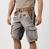 Flera-fickor avslappnade cargo shorts för män