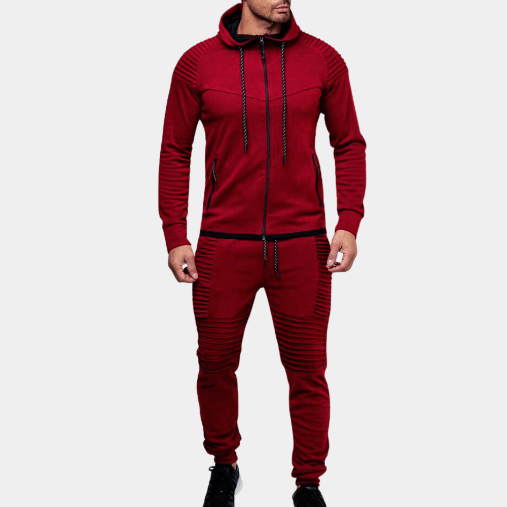 Avslappnad Hooded Tracksuit för Män