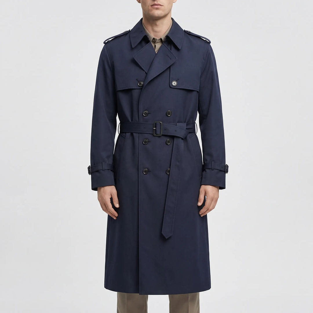 Trencova - Over-The-Knee Belted Trench Coat