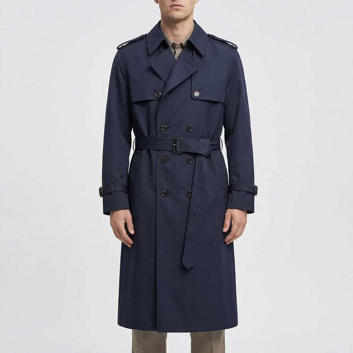 Trencova - Over-The-Knee Belted Trench Coat