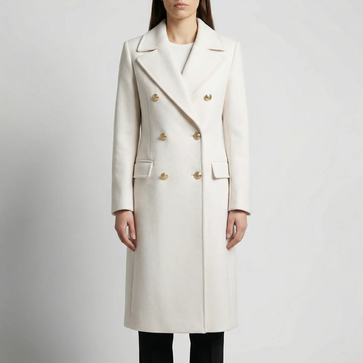 Trestona - Double-Breasted Mid-Length Women's Coat