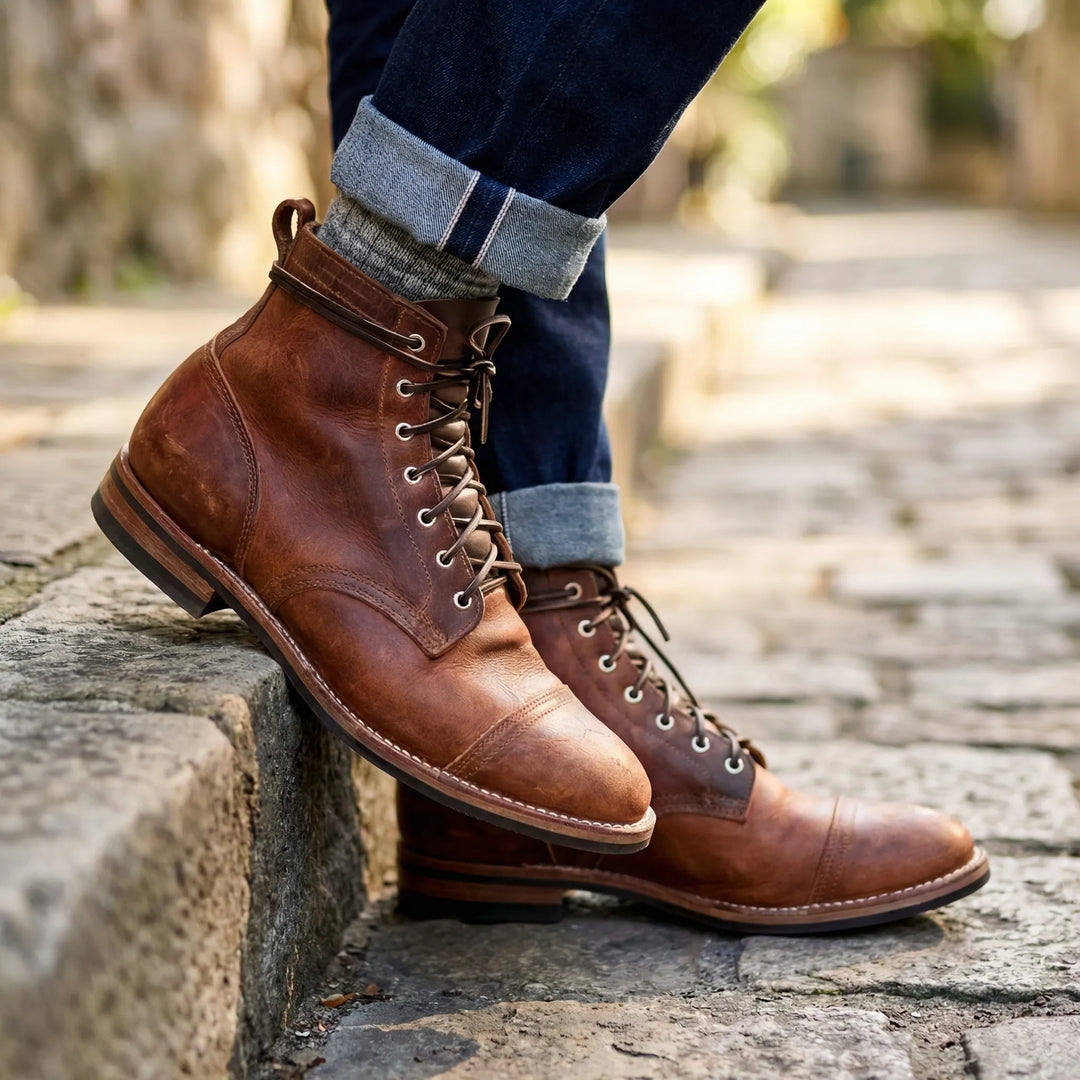 Trevolk - Vintage Lace-Up Ankle Boot