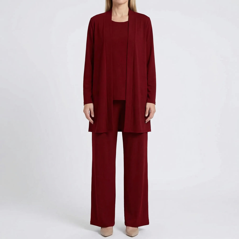 Trevona - 3-Piece Coordinated Long-Sleeve Pantsuit