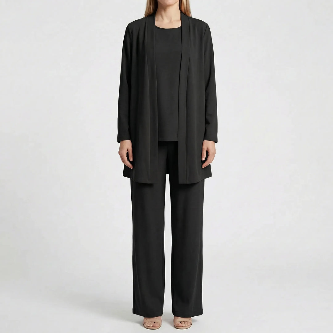 Trevona - 3-Piece Coordinated Long-Sleeve Pantsuit
