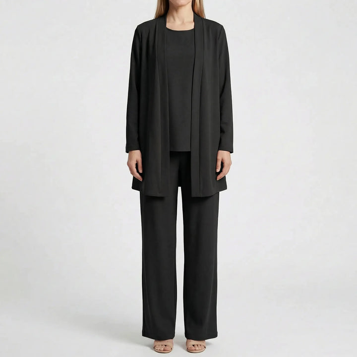 Trevona - 3-Piece Coordinated Long-Sleeve Pantsuit