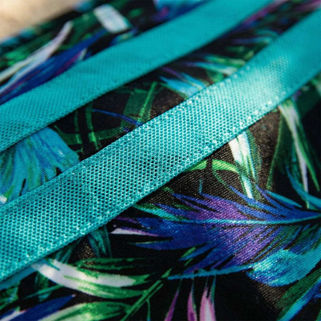 Tropivelle - High-Waist Tropical Leaf Print Bikini