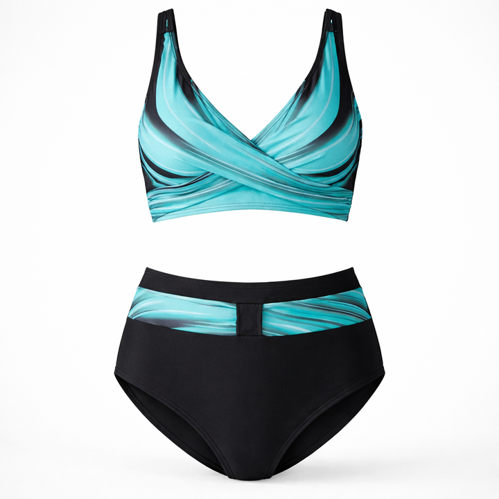 Högtalje Baddräkt Bikini Set för Kvinnor