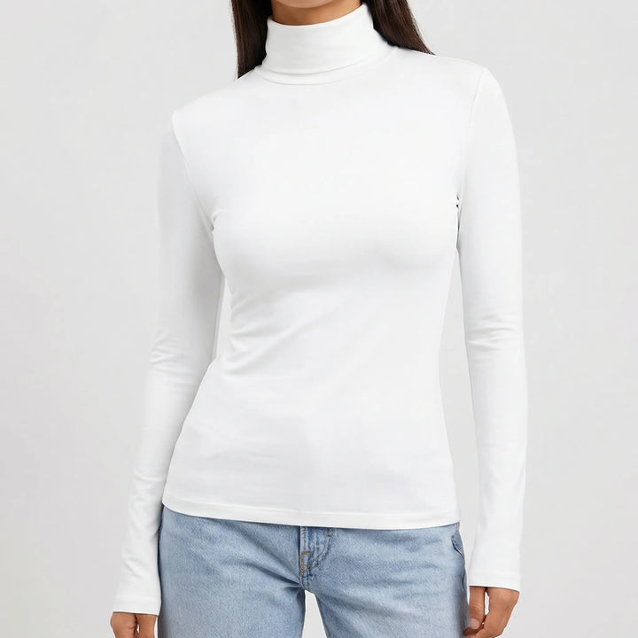 Turtova - Close-Fitting Turtleneck Long Sleeve Top
