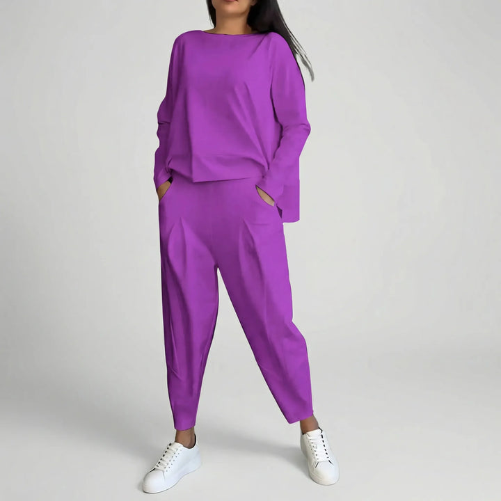Twinova - Coordinated Long-Sleeve Top And Pants Set