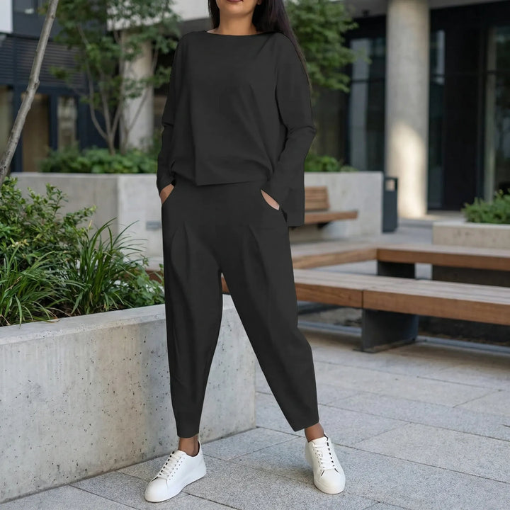 Twinova - Coordinated Long-Sleeve Top And Pants Set