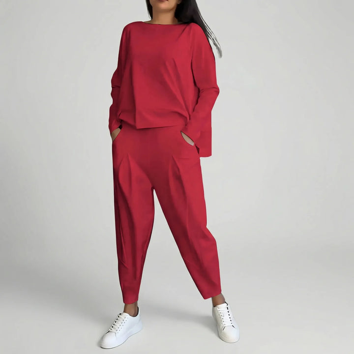 Twinova - Coordinated Long-Sleeve Top And Pants Set