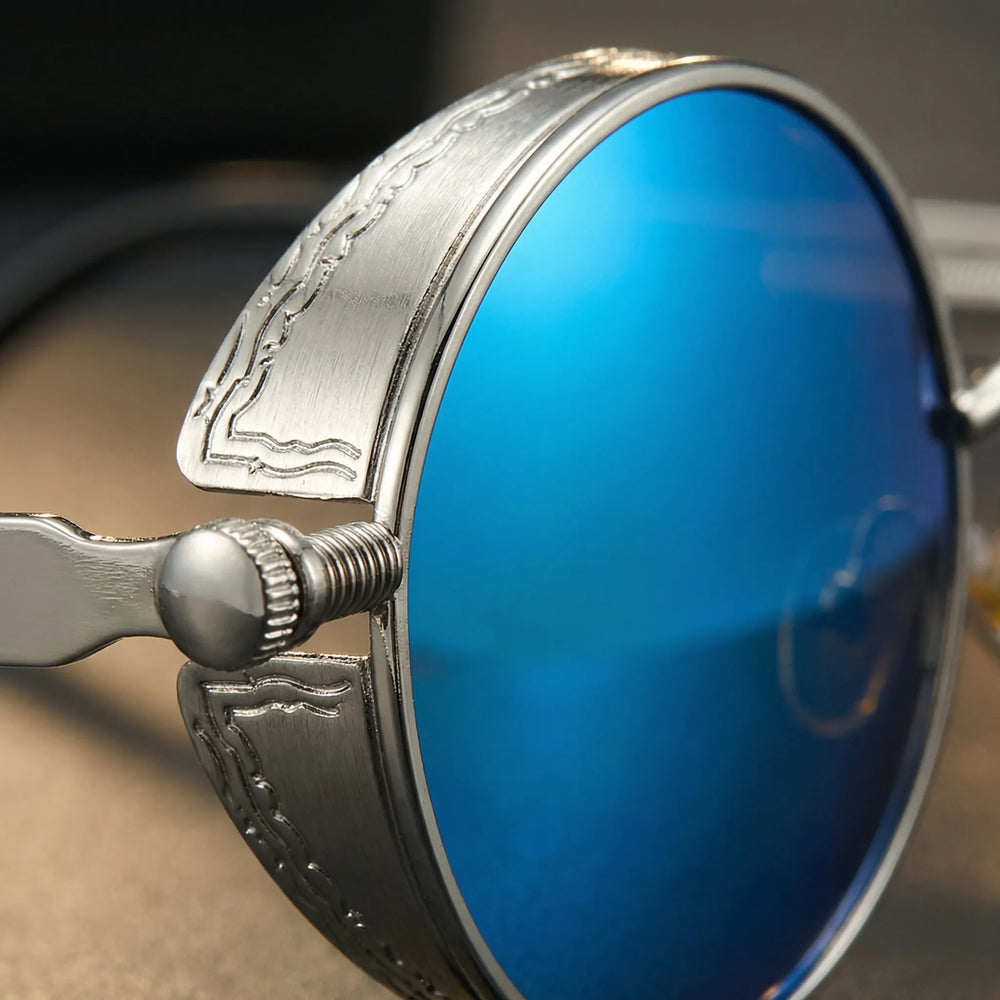 Vaultex - Round Lens Punk Style Sunglasses