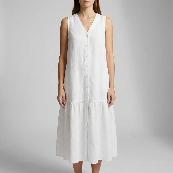 Velanthi - Sleeveless V-Neck Midi Dress