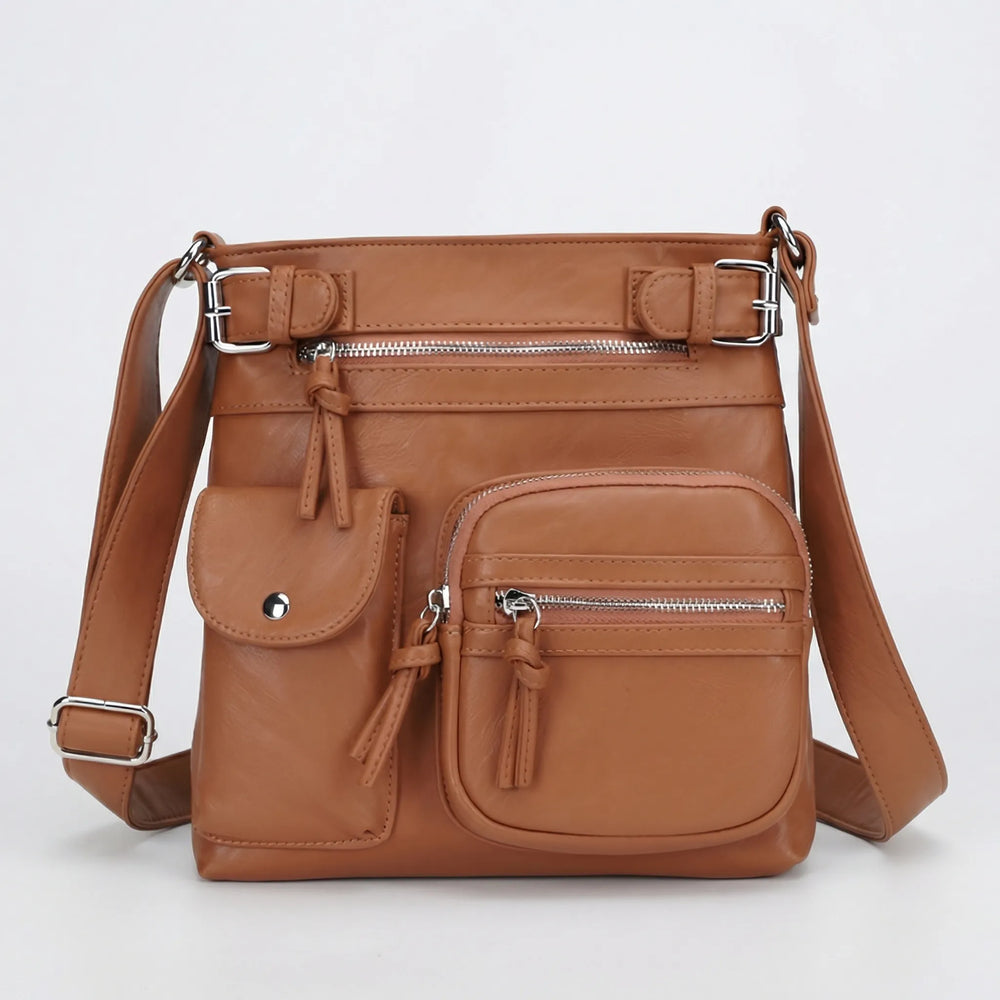 Velbora - Multi-Pocket Crossbody Shoulder Bag