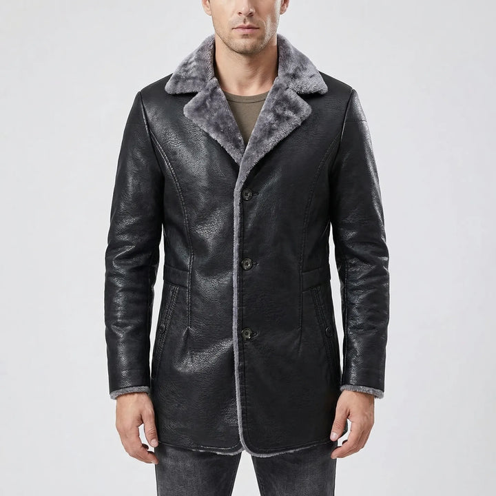 Veldrix - Fleece-Lined Mid-Length Winter Coat