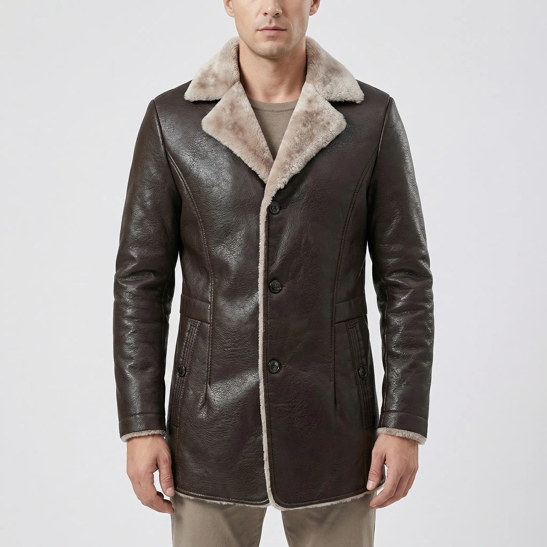 Veldrix - Fleece-Lined Mid-Length Winter Coat