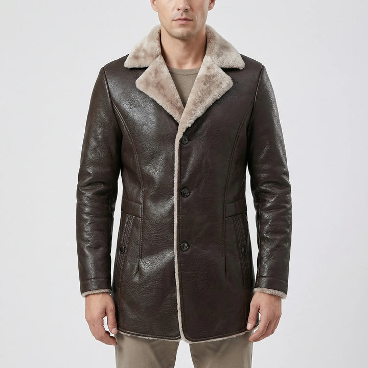 Veldrix - Fleece-Lined Mid-Length Winter Coat