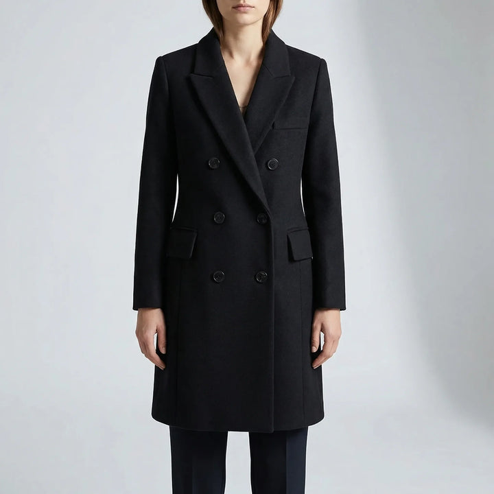 Veldrona - Long Double-Breasted Winter Coat