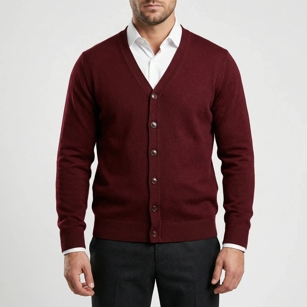 Velnor - Button-Front V-Neck Men's Cardigan