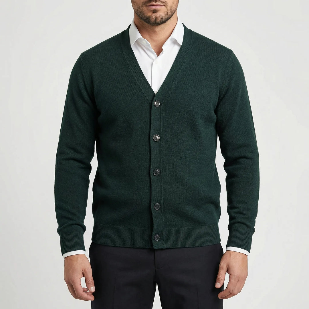 Velnor - Button-Front V-Neck Men's Cardigan