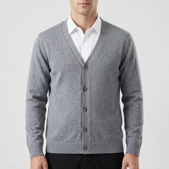 Velnox - V-Neck Button-Front Men's Cardigan