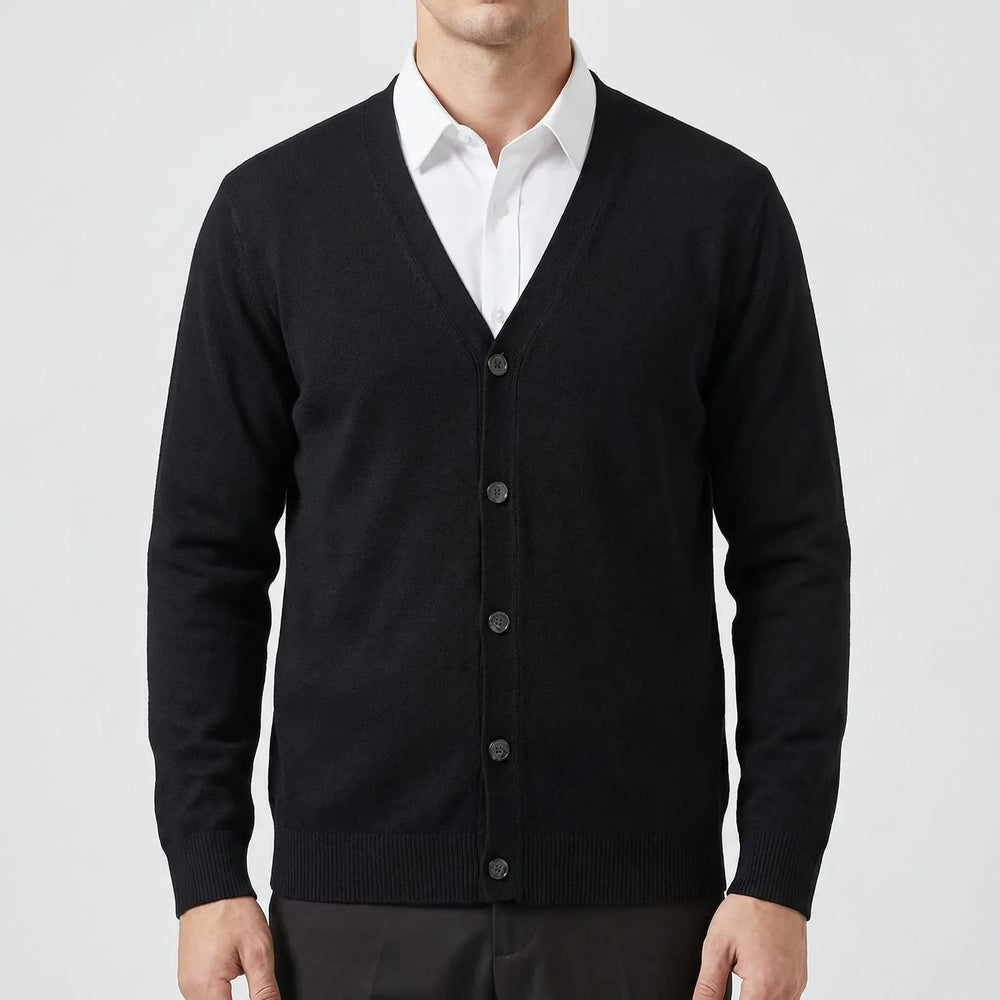 Velnox - V-Neck Button-Front Men's Cardigan