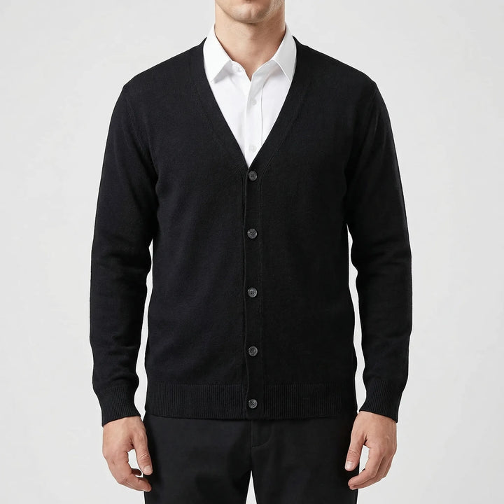 Velnox - V-Neck Button-Front Men's Cardigan