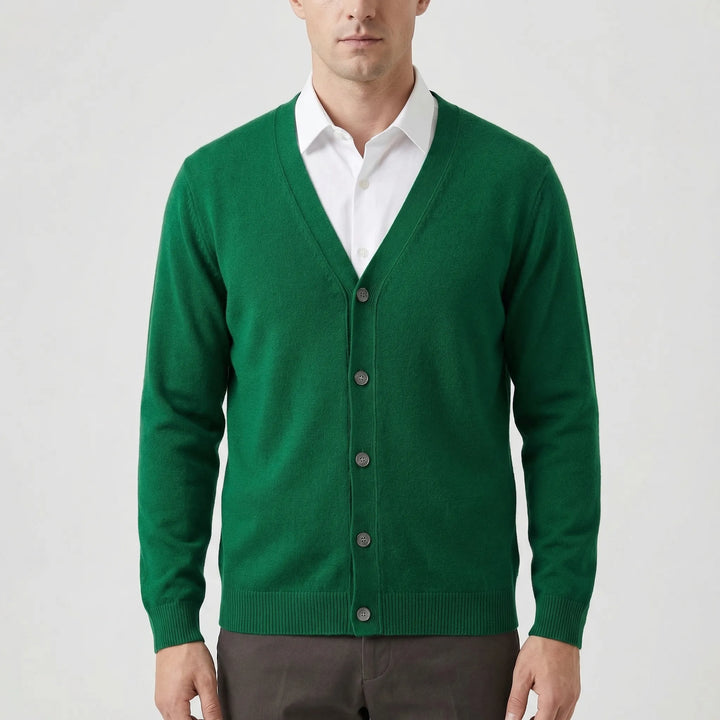 Velnox - V-Neck Button-Front Men's Cardigan