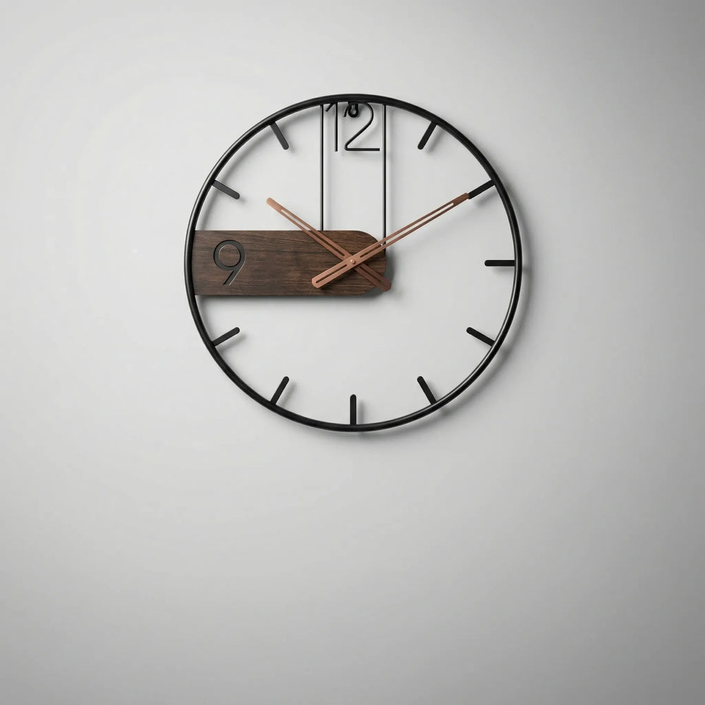 Velorind - Round Open-Face Modern Wall Clock